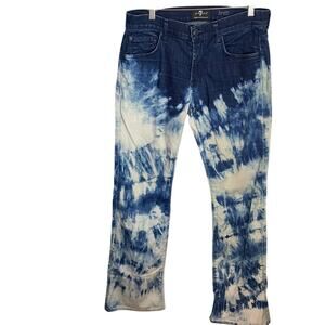 7 for all Mankind Men’s Tie Dye Bootcut Brett Denim Jeans W-863 Size 32 x 34
